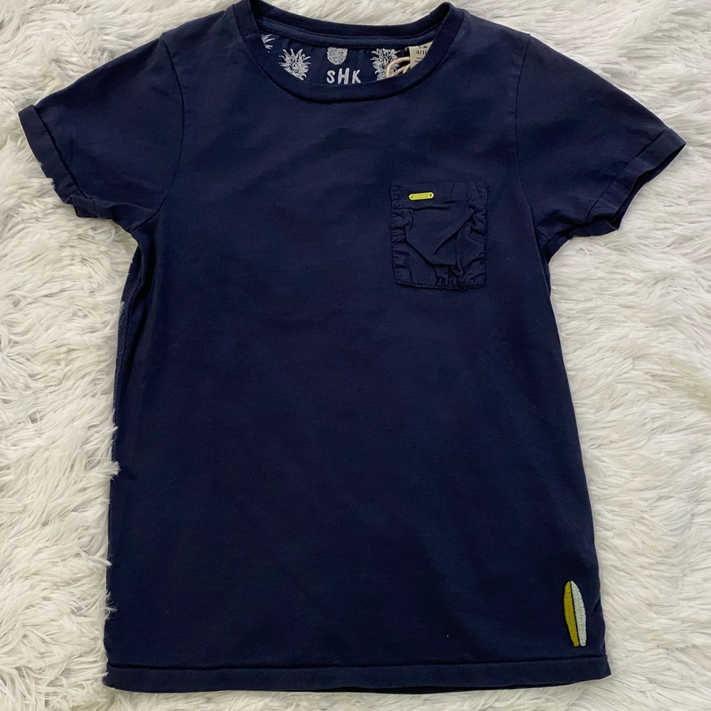 Scotch Shrunk Slim Fit Crew Neck Pocket Tee Size 4